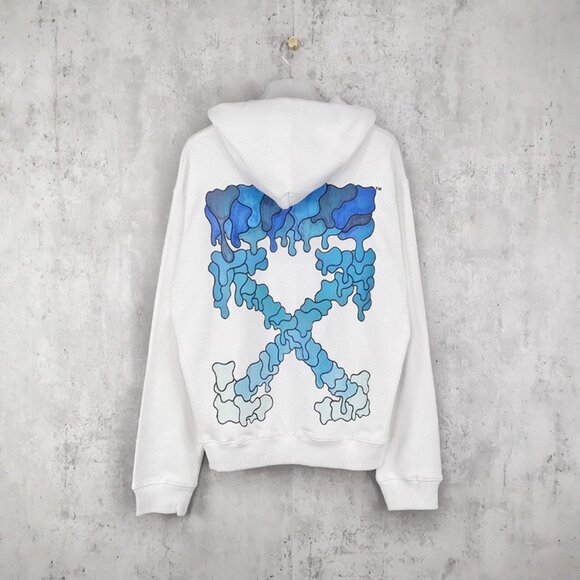Off-White White Printed Hoodie - Picture 1 of 9